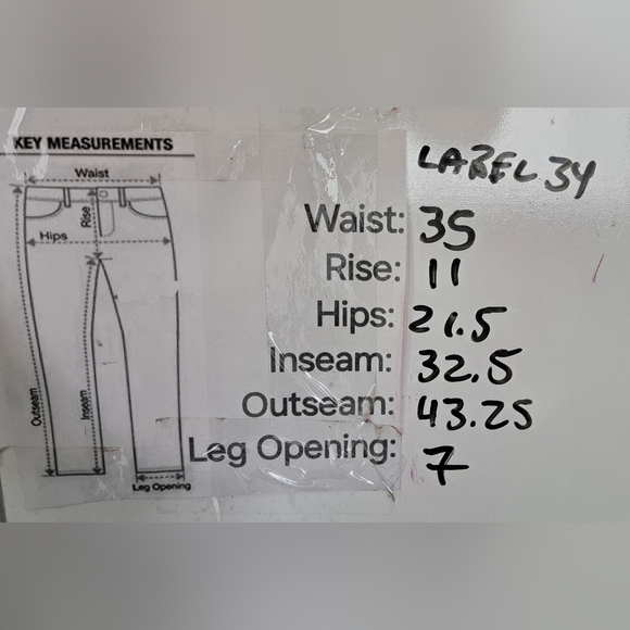 Oliver Spencer Men's Jeans Dark Blue Speckled Button Fly Size 34 Actual 35x32.5 - Picture 13 of 13